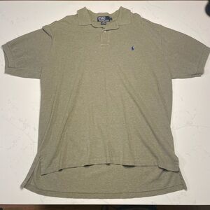 VTG POLO Ralph Lauren Black Label Woven Polo Shirt Men XL Heathered Green